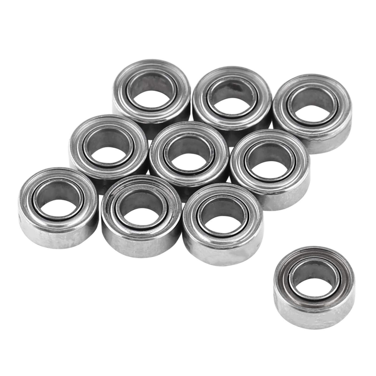 10Pcs MR63ZZ Ball Bearing, 3x6x2.5MM Micro Steel Double Shielded Ball Bearings Replacement Parts for 3D Printer, Micro Motor