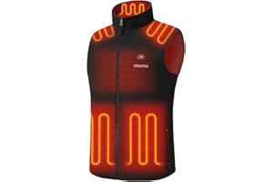 Venustas Men's Heated Vest, 20 Hours Warmth, Lightweight Insulated Electric Fleece Vest with Battery