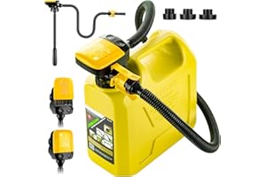 BYERNAUTO BYERN AUTO Fuel Transfer Pump with Auto-Stop Sensor, Gas Can Pump Battery Operated, Extra Long Flexible Hose & 3 Adapters for Gas Pump, Fits Most Gas Cans for Gasoline, Diesel, Kerosene, Oil