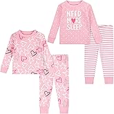 HUGGIES unisex-baby Long Sleeve Pajama 4-piece Set