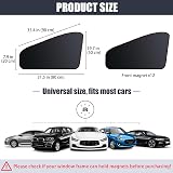 ZATOOTO Car Window Shades 2Pcs Magnetic Sunblock Privacy Black Universal view 2
