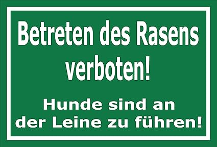 Melis Folienwerkstatt Schild - Betreten des Rasens - 60x40cm