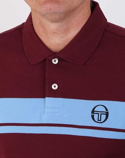 sergio tacchini tracksuit top claret and blue
