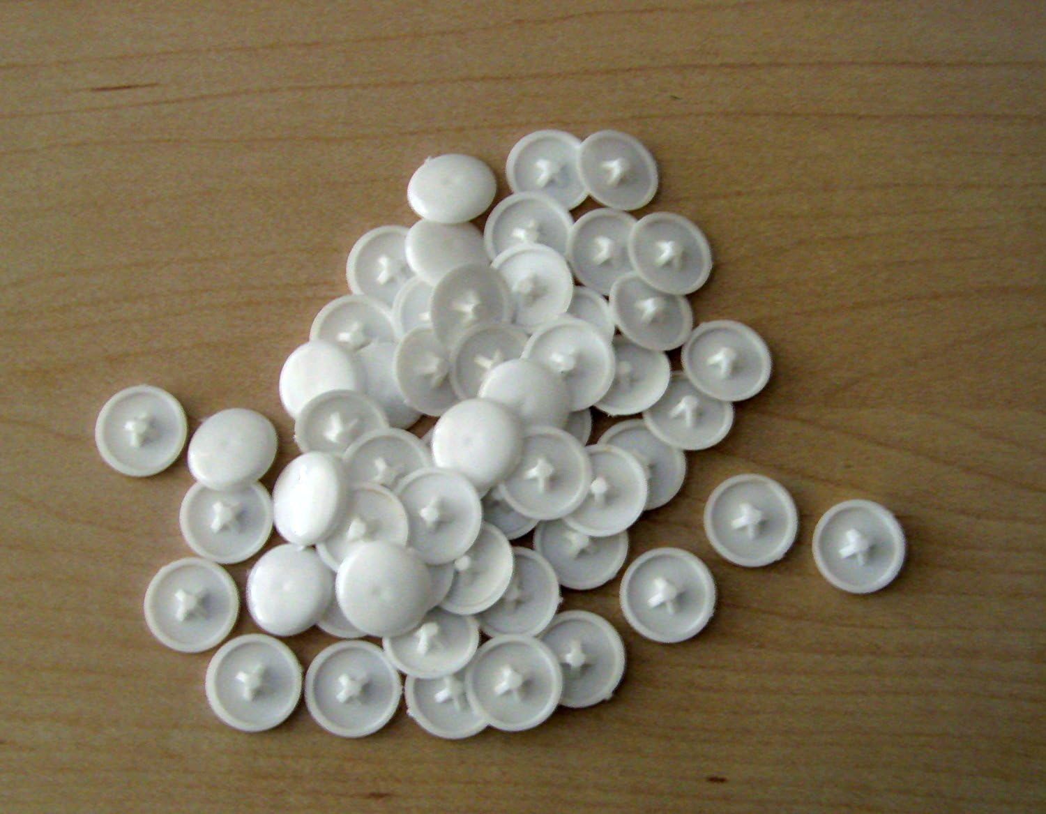 Holland Plastics Original 3 X PACK OF 50- POZI SCREW COVER CAP/FOR POZI SCREW WHITE/FITS MOST 6-10 SCREWS