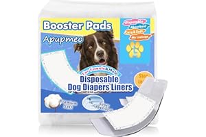 Apupmeo Disposable Dog Diaper Liners, 50Pcs Doggie Diaper Insert Pads for Male or Female Dogs, Super Soft Absorbent Dog Boost