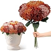 Suncalla 9 Pcs Vintage Hydrangea Artificial Flowers Gifts 23.6" Faux Silk Hydrangeas Flower with Stem Fake Hydrangeas Bouquet Floral for Farmhouse Home Wedding Table Centerpiece