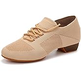 YKXLM Women Standard Practice Social Dance Sneaker Beginner Dance Practice Shoes for Women Low Heel Ballroom