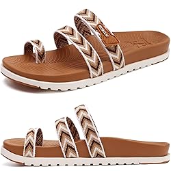KuaiLu Womens Slides Sandals with Plantar Fasciitis