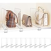 10 Pack Shelf Dividers, Adjustable Shelf Dividers for Closet Organization with Non-Slip Design, Clear Acrylic Shelf Dividers for Clothes, Handbags, Purses, Towels, Bookshelf in Home Organization