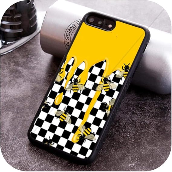 checkered with flames