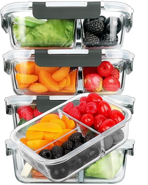 M MCIRCO [5-PACK, 36 OZ] GLASS MEAL PREP...