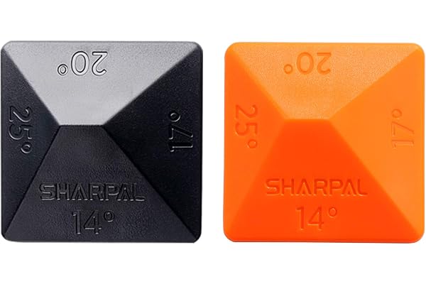 SHARPAL 196N Angle Guide 2-Pack, 4 Universal Angles-14°, 17°, 20°, 25° | For Whetstone, Knife Sharpening Stone