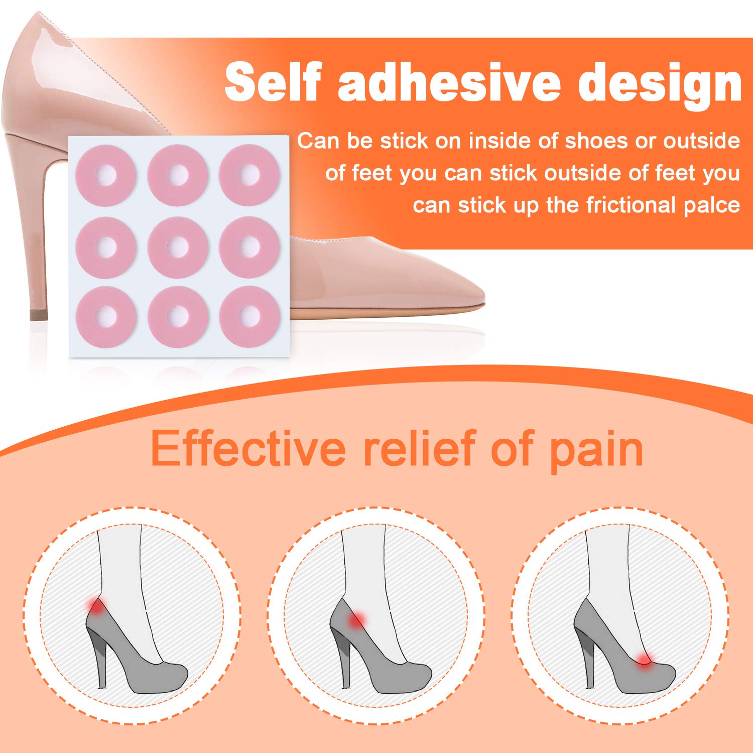 66 Pieces Callus Cushions Set, 24 Pieces U-Shaped Felt Callus Cushions Toe Pads, 42 Pieces Soft Foam Corn Pads Adhesive Callus Cushions for Reducing Foot Pain : Beauty