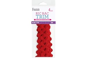 ESSENTIALS BY LEISURE ARTS Leisure Arts RIC Rac Trim, 1/2", Red