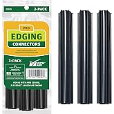 Master Mark Pro Straight Landscape Edging Connector, Garden Edging Coupler | Professional Series, Heavy Duty, Plastic, Weather Resistant, Made in USA