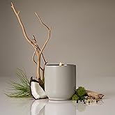 Homecourt Luxury Scented Candle, 60-Hour Burn Time, Soy Wax Blend & Organic Cotton Wick, Kiln-Fired Reusable Ceramic Vessel, Cocomoi, 8 oz