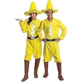 Disguise Unisex Adults Man in the Yellow Hat Costume, Official Curious George and Hat, Adult Sized Costumes