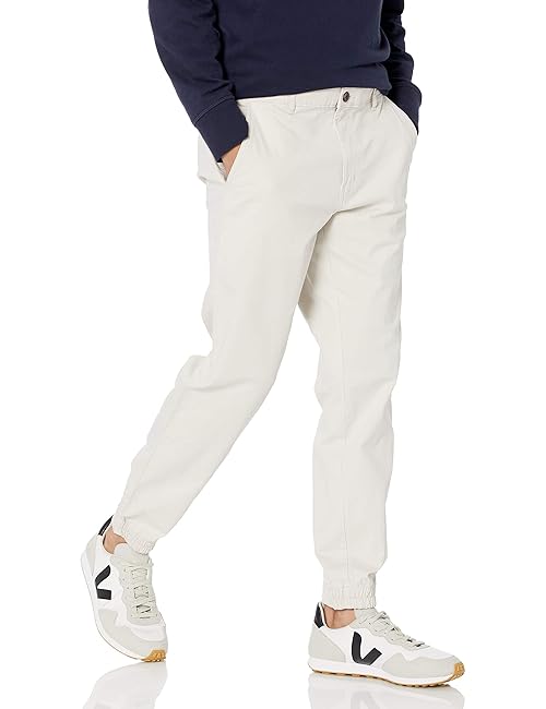 Amazon Essentials Men's Straight-Fit Chino Jogger Pant, Stone, XX-Large