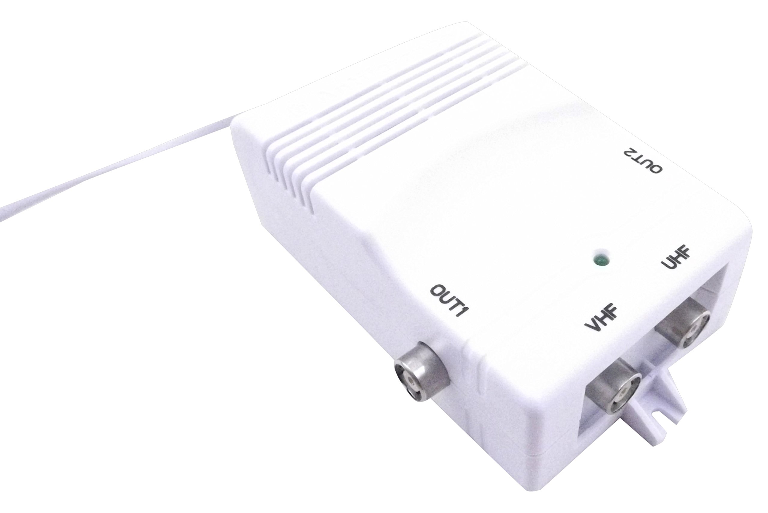75 SERIES DAR220 2-in-2 Out IR Pass Distribution Signal Amplifier Booster - White