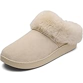 OLUKAI Ku'i Women's Slipper, Soft Full-Grain Leather & Wool Blend Footbed, Wet Grip Soles for Inside & Outside Wear, Cute & Comfortable Slip-On