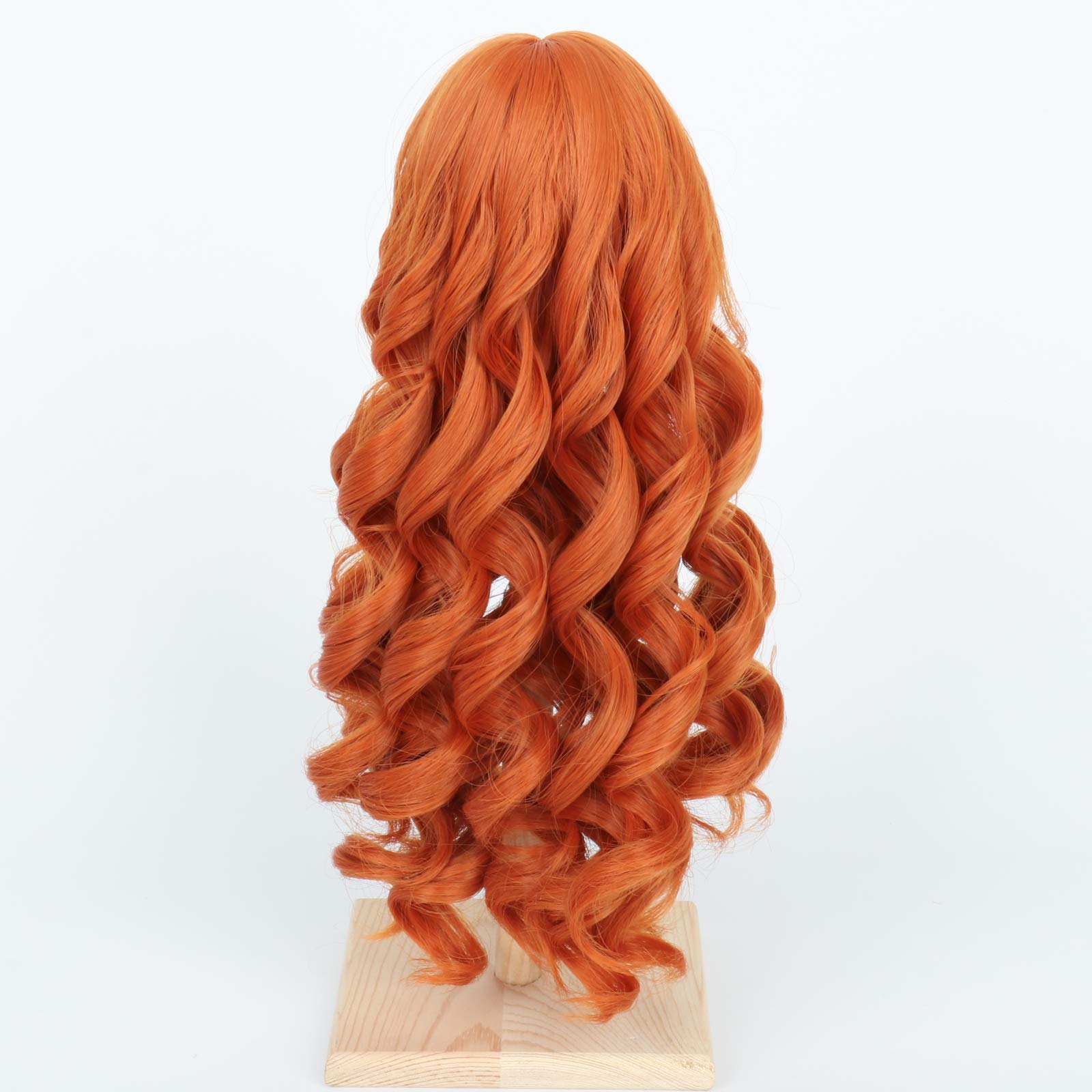 Miss U Hair Cute 7-8 Inch (for 17CM-19CM's head) 1/4 BJD Wig Doll Wig Long Curly Carrot MSD DOD Pullip Dollfie Wig Handmade Girl Doll Making Supplies