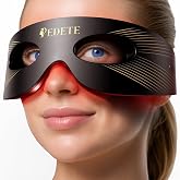 Red Light Therapy for Eyes, 3 Light Modes Red Light Therapy Under Eye Mask | 3 Deep Light Modes, 4 Wavelength Technology, 3D Fit Surround, Auto Shut-Off, Rechargeable Battery, Storage Bag, Portable