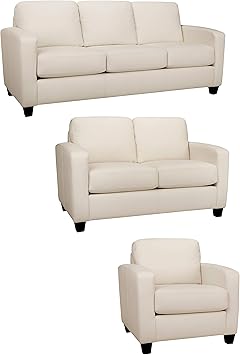 Amazon Com Sofaweb Com Bryce White Italian Leather Sofa Loveseat