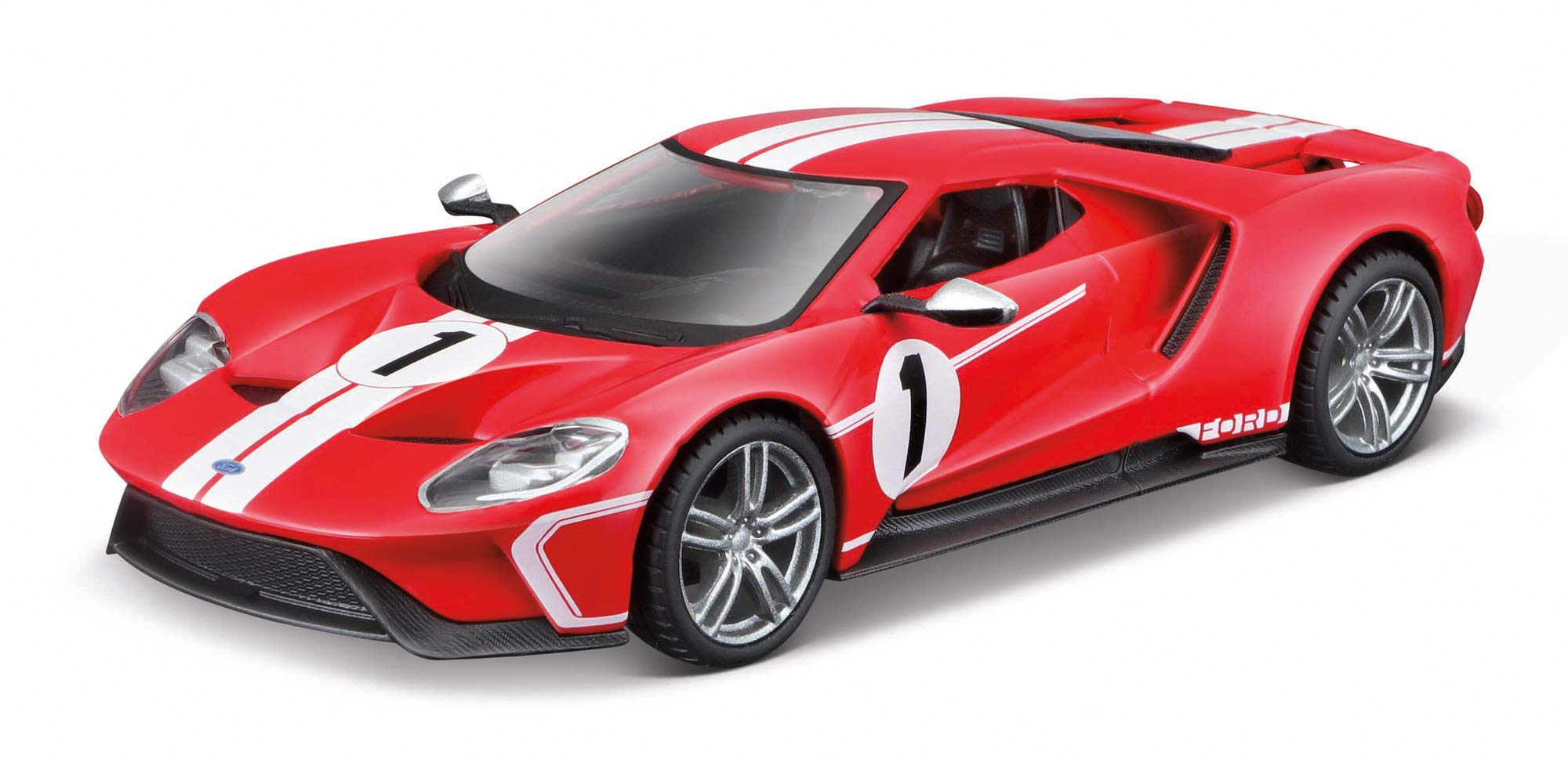 Bburago FORD RACE HERITAGE COLLECTION- 2018 FORD GT Race Car - 1:32 Scale - Incredibly Detailed Die-Cast Replica Collectible Model Vehicle