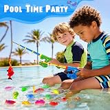 CozyBomB Magnetic Fishing Toys Set with Poles Net Train Kids Bath Pool Social view 4