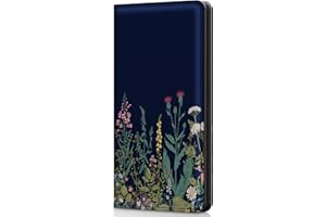 Pisypox Checkbook Cover for Personal Checkbook，Patterned Pu Leather check book covers for women and men，with Pen Holder & Built-in Clear Plastic Divider for Duplicate Checks