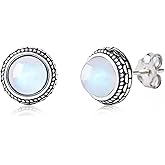 Birthstone Sterling Silver Stud Earrings Pretty Simple Well Handmade Quality Hypoallergenic Trendy Vintage Elegant