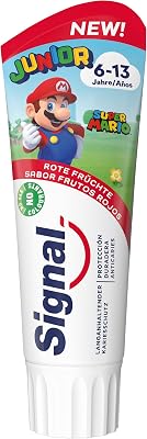 Signal junior pasta de dente 6-13 anos sabor frutas vermelhas para bebês e dentes permanentes 75ml x1