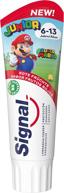 Pasta de Dientes Junior 6-13 años Sabor Frutos Rojos Para Dientes de Leche y Permanentes 75ml x1