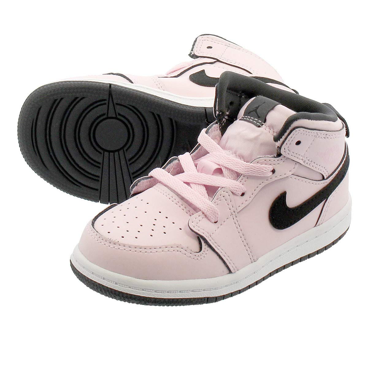 pink and black baby jordans