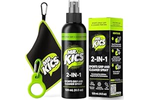 Mr. Kics Basketball Grip Spray – 2-in-1 Shoe Cleaner & Sports Traction Spray for Court Shoes | Volleyball, Pickleball, Tennis, Badminton, Indoor Sneaker Grip Enhancer for Better Traction & Performance