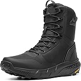 NORTIV 8 Men's Military Tactical Boot Lightweight Comfortable Boots for Work All Day Side Zipper Motorcycle Combat Hiking Boots Metrostrike(8-9 Inches)