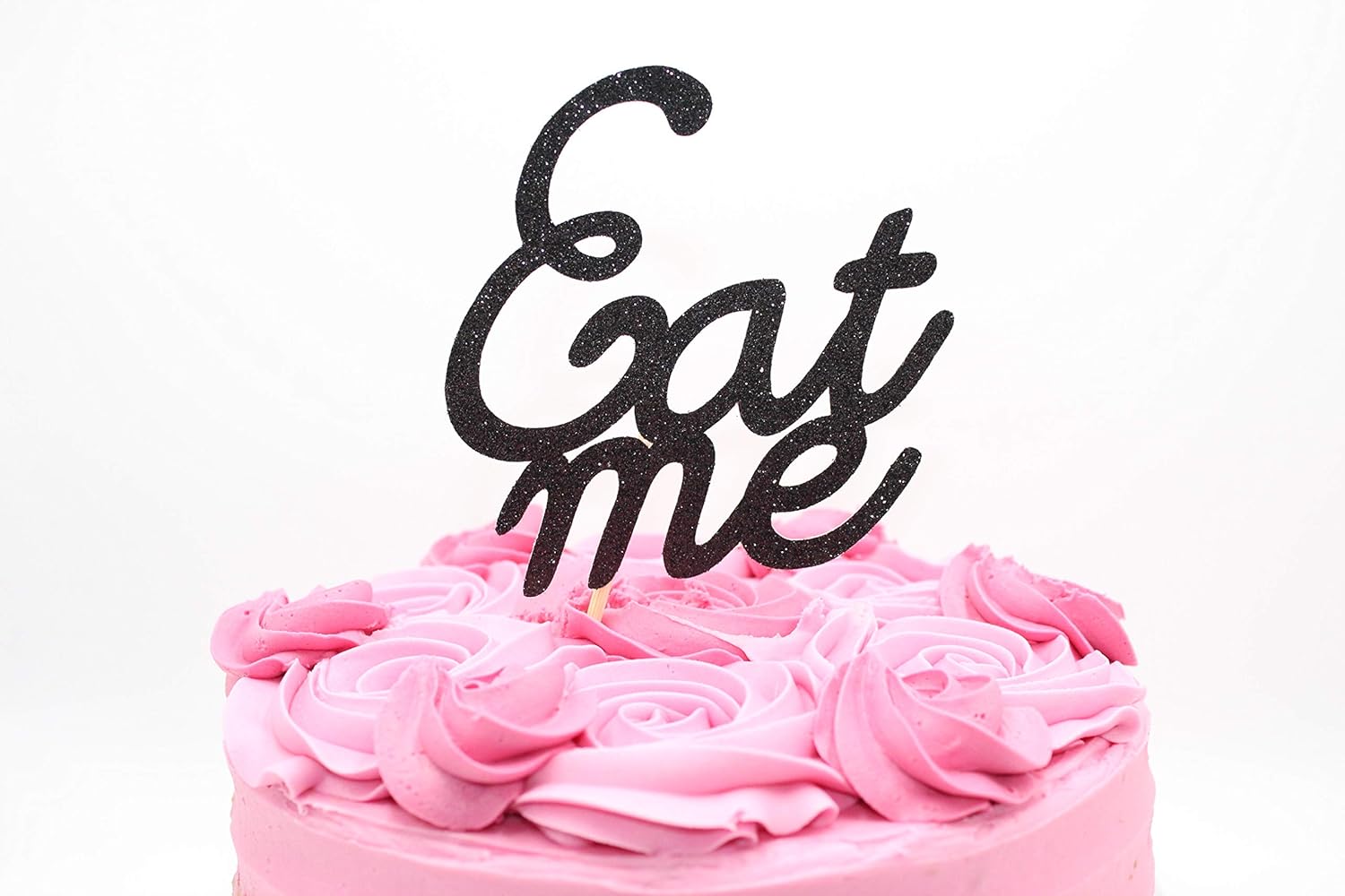Eat Me Gold Glitter Card Cake Topper Cake Decorations Amazon Co
