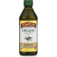 Pompeian USDA Organic Robust Extra Virgin Olive Oil, First Cold Pressed, Full-Bodied Flavor, Perfect for Salad Dressings & Ma