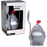 PELEG DESIGN Egg Cup Holder with Spoon &ndash; Egg Cups for Soft &amp; Hard Boiled Eggs, Funny Knight Design, Cute Kitchen Gift &amp; Quirky Breakfast Gadget (Arthur)