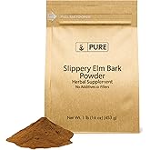 PURE ORIGINAL INGREDIENTS Slippery Elm Bark Powder (1 lb), Pure & Natural, Vegan, Gluten-Free
