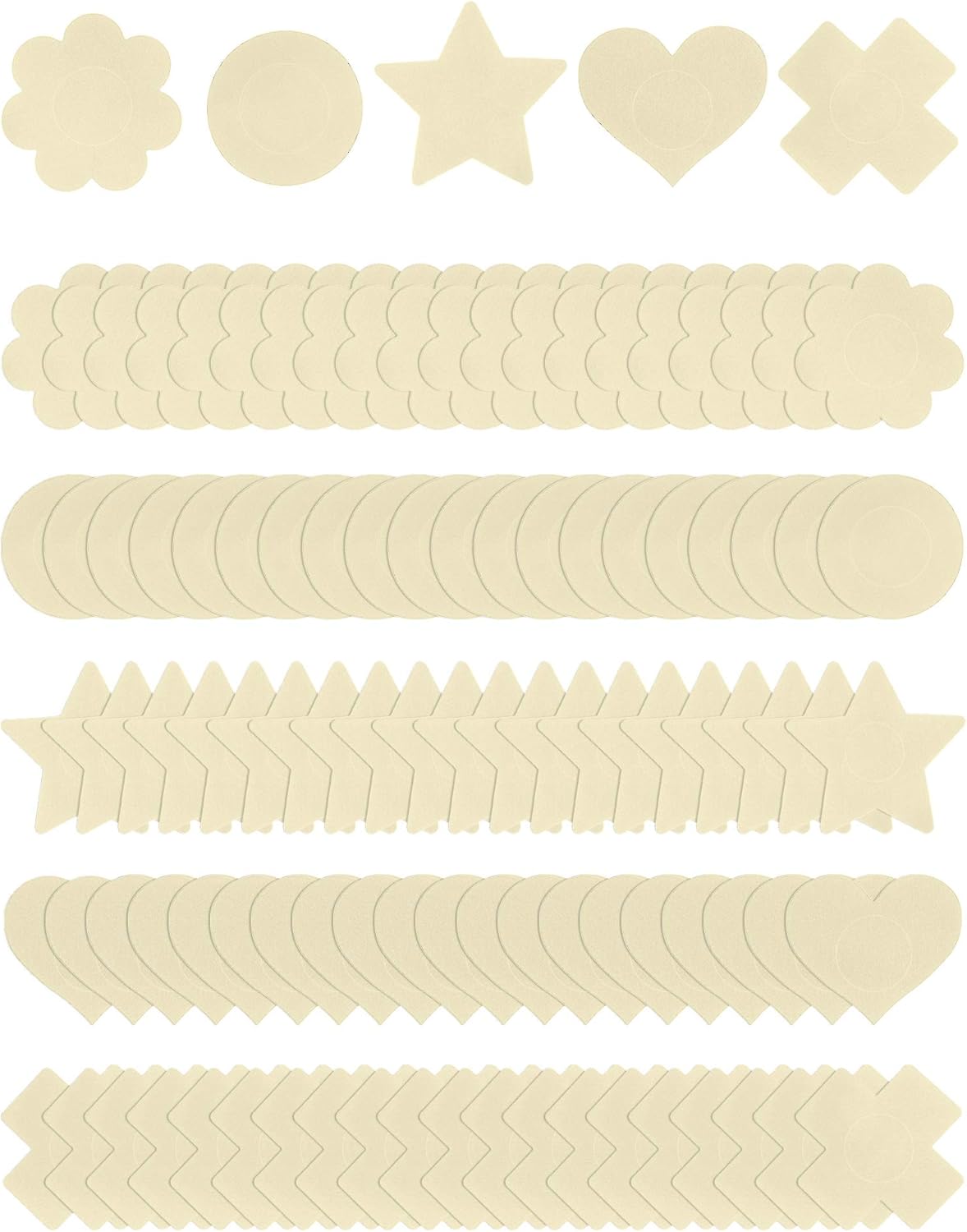 Pasties Nipple Covers Disposable Breast Pasties Self-Adhesive Nipple Breast Covers Multi-Shape Bra