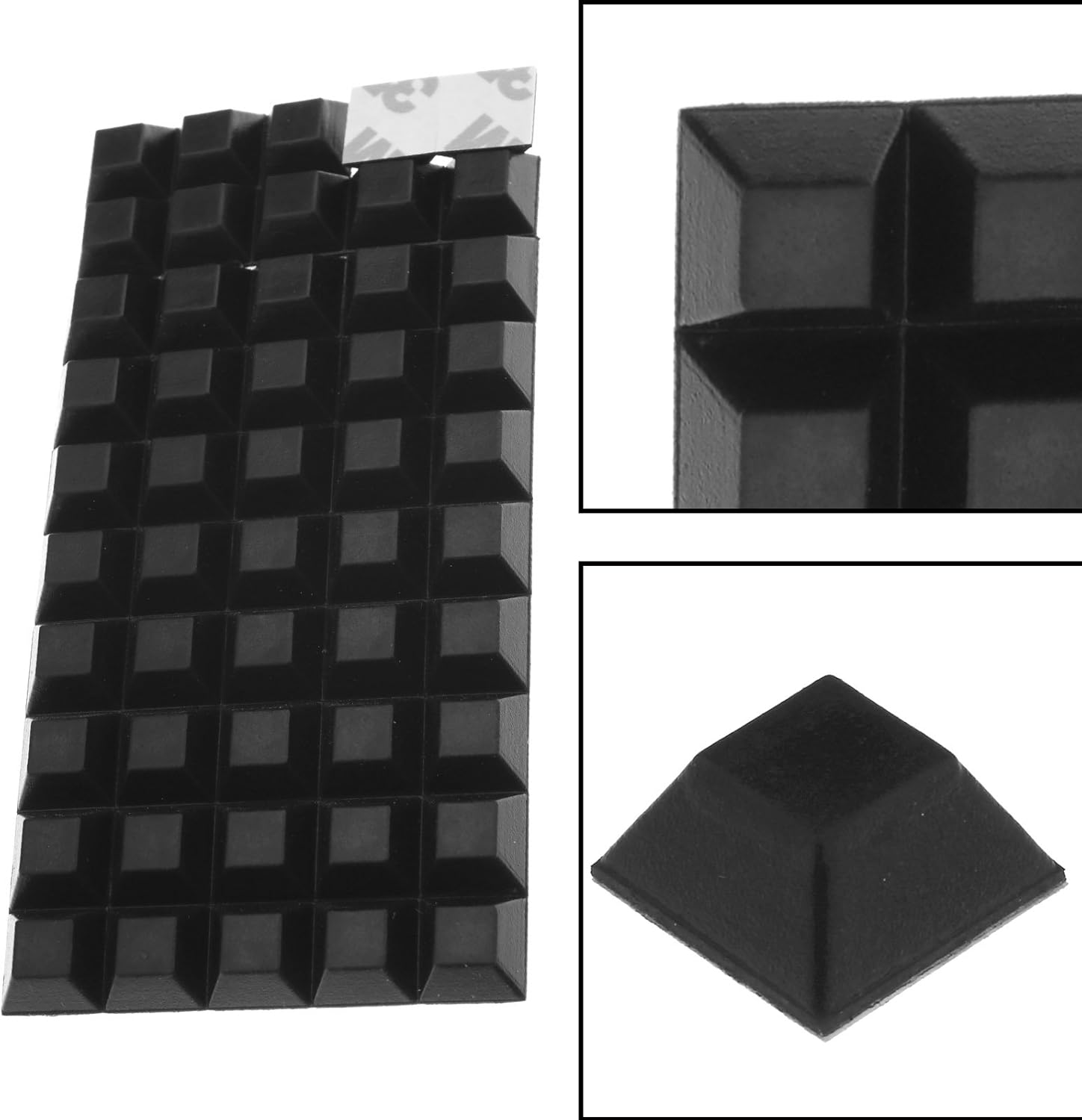 OTOTEC Black Rubber Square Grip Material Bumper 50Pcs - Image 3