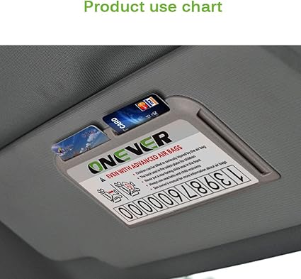 Onever Kartenhalter für Auto-Sonnenblende, Halter für Parkkarte ...