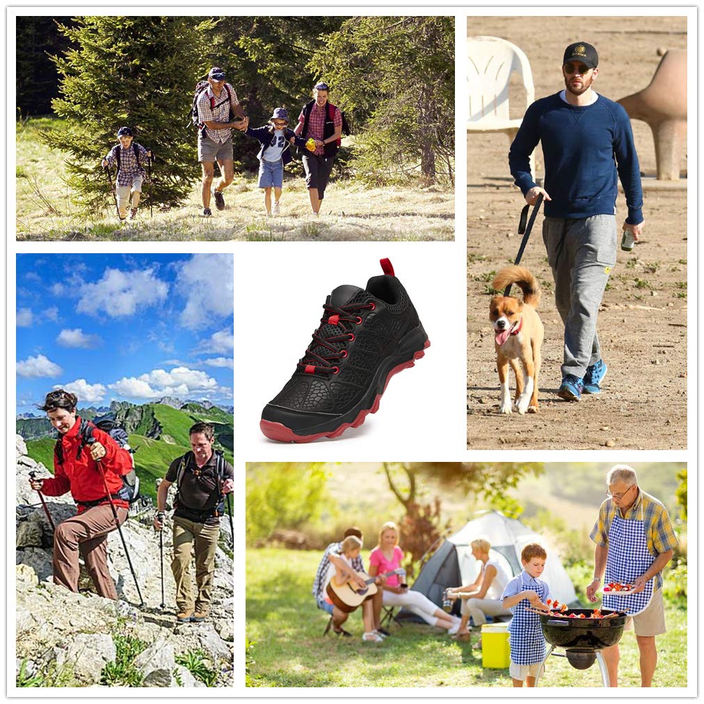 ziitop Hiking Shoes Men Outdoor Trekking Shoes for Men Anti-Slip Lightweight Breathable Quick-Dry Black