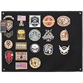 EXCELLENT ELITE SPANKER Tactical Patchs Display Board Foldable Military Patch Holder Panel (Black, S)