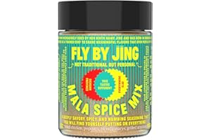 FLYBYJING Mala Spice Mix, Spicy Tingly Warm, Versatile as a Seasoning, Marinade, Spice Rub and more, All-Natural Vegan Gluten Free, Unique Blend of Sichuan Pepper, Salt, Sugar, Spices 3.5oz (Pack of 1)