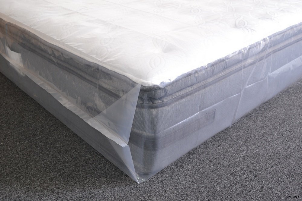 CRESNEL 4 Mil Commercial Heavy Duty / Super Strong Clear Mat Plastic Bag Cover Sheet Storage (Choose Your Quantity/Size) Twin, Clear CT244