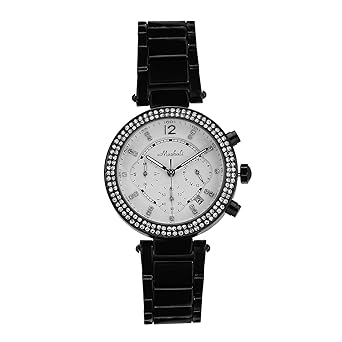 Black Chain Branded Analog Round Dial Watch for Women