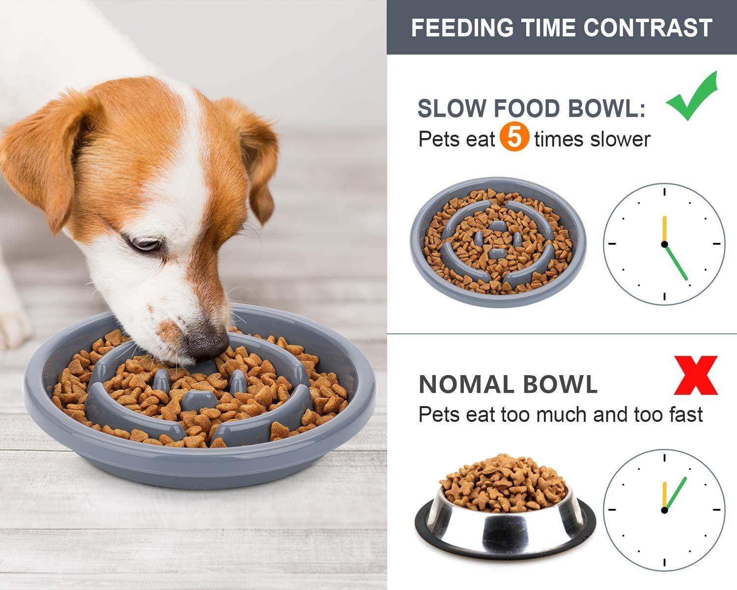 pecute Dog Bowls to Slow Down Eating, Slow Feeder Dog Bowl - Image 4