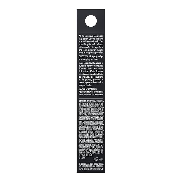 E.L.F. O FACE SATIN LIPSTICK, RICHLY PIGMENTED, NOURISHING & LONG-LASTING CREAMY LIPSTICK, INFUSED WITH JOJOBA, VEGAN & CRUELTY-FREE, SMOLDER